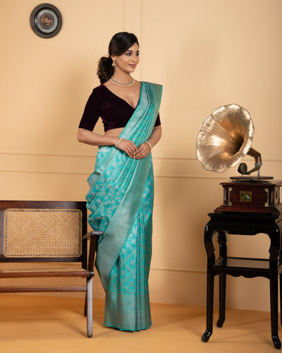 Blue Kanchivaram Silk Saree