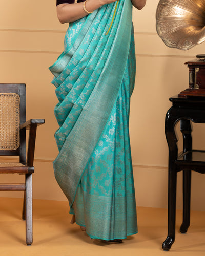 Blue Kanchivaram Silk Saree