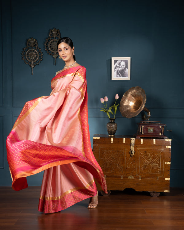 Peach Silk Saree