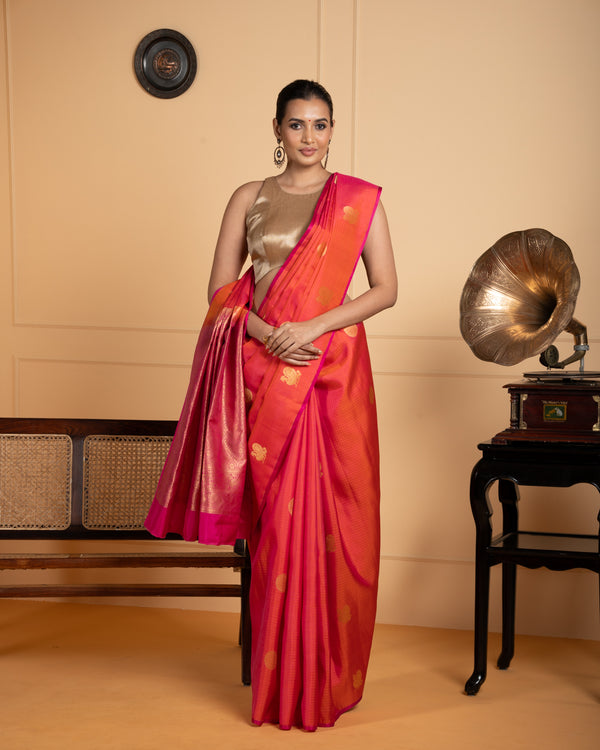 Pink Kanchivaram Silk Saree