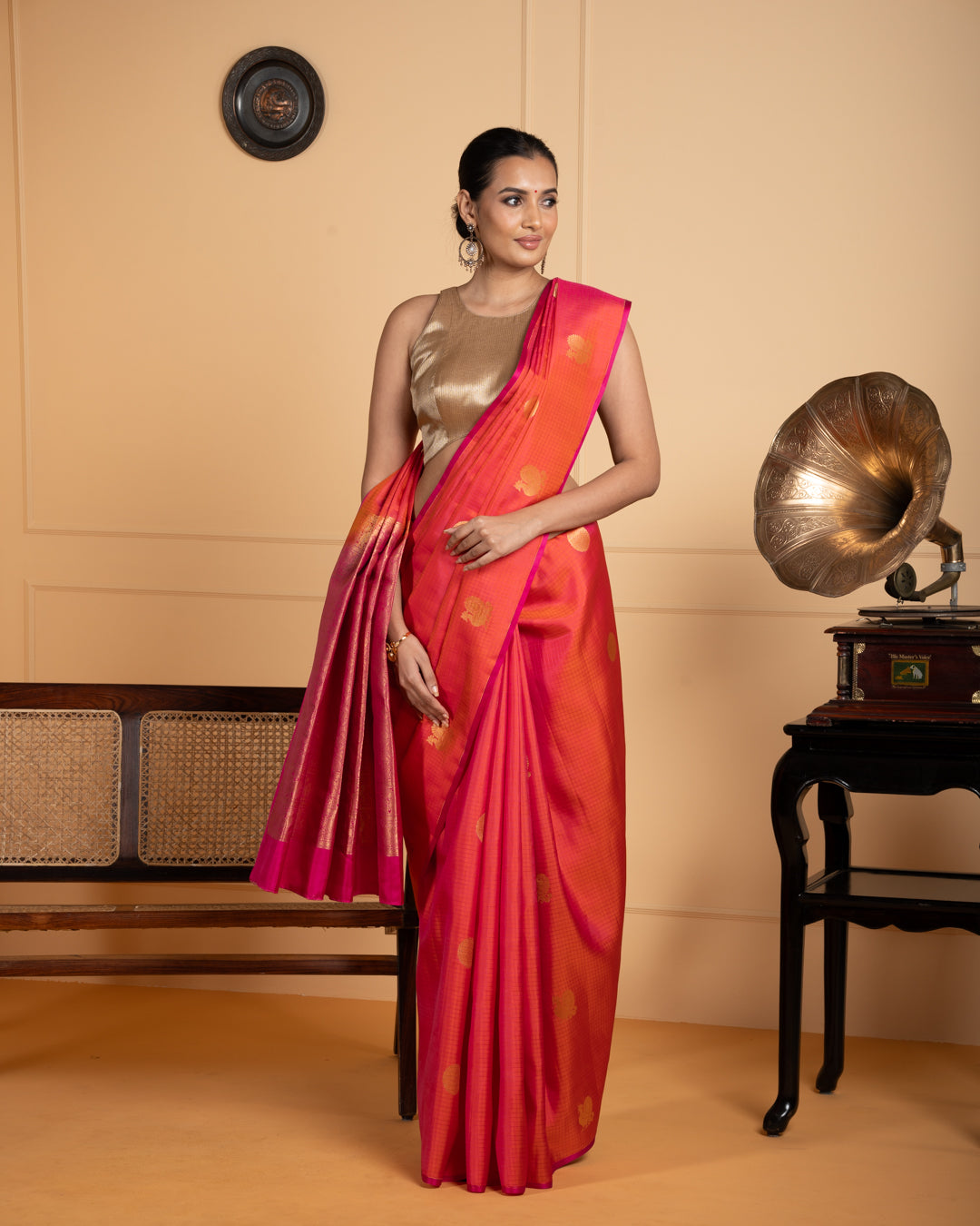 Pink Kanchivaram Silk Saree
