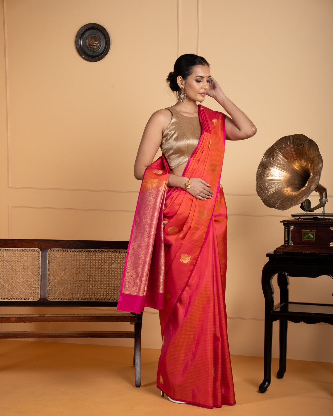 Pink Kanchivaram Silk Saree