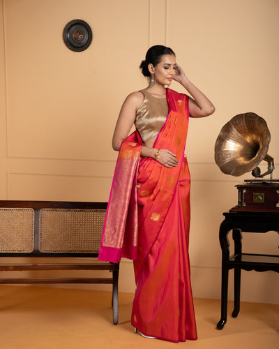 Pink Kanchivaram Silk Saree