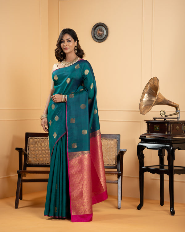 Blue Kanchivaram Silk Saree