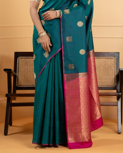 Blue Kanchivaram Silk Saree