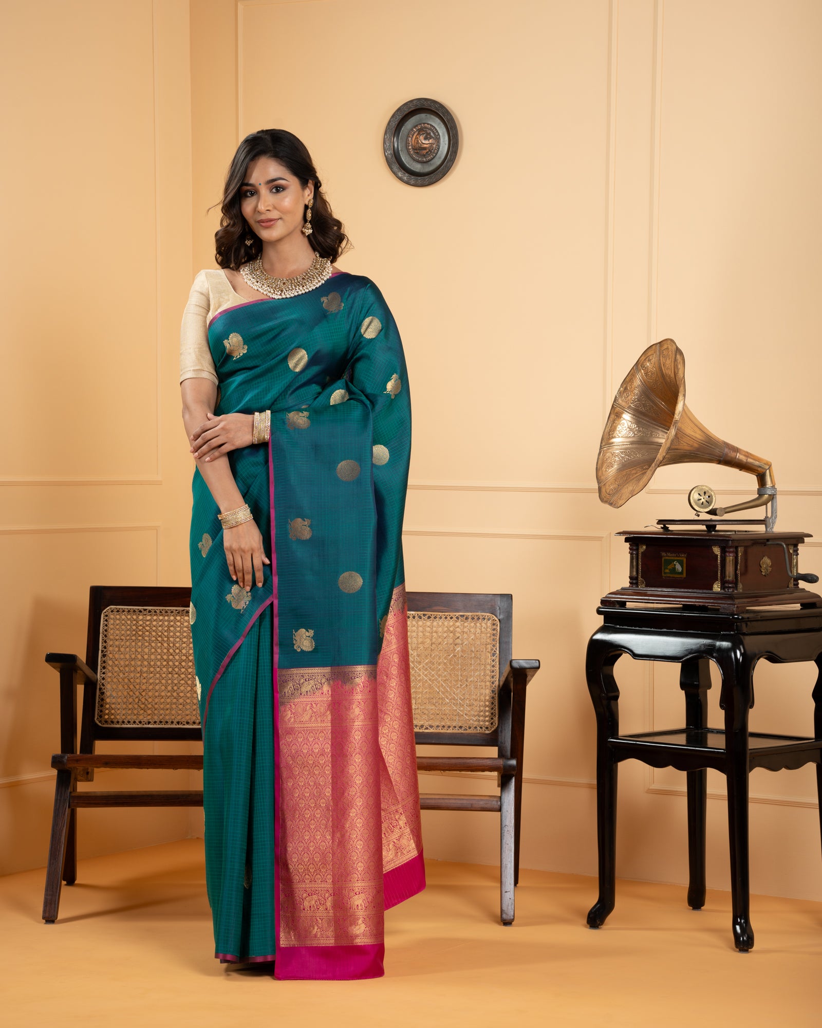 Blue Kanchivaram Silk Saree