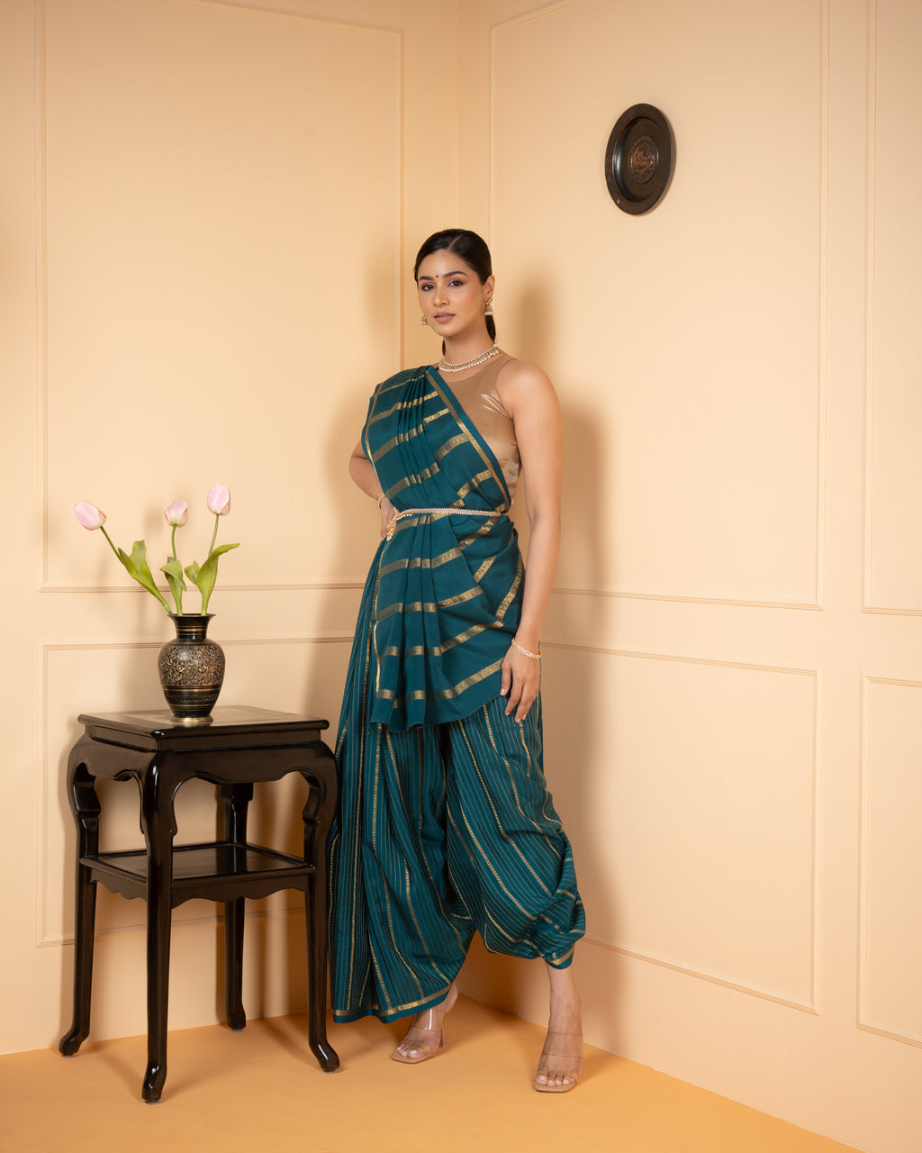 Blue Pure Zari Mysore Silk Saree
