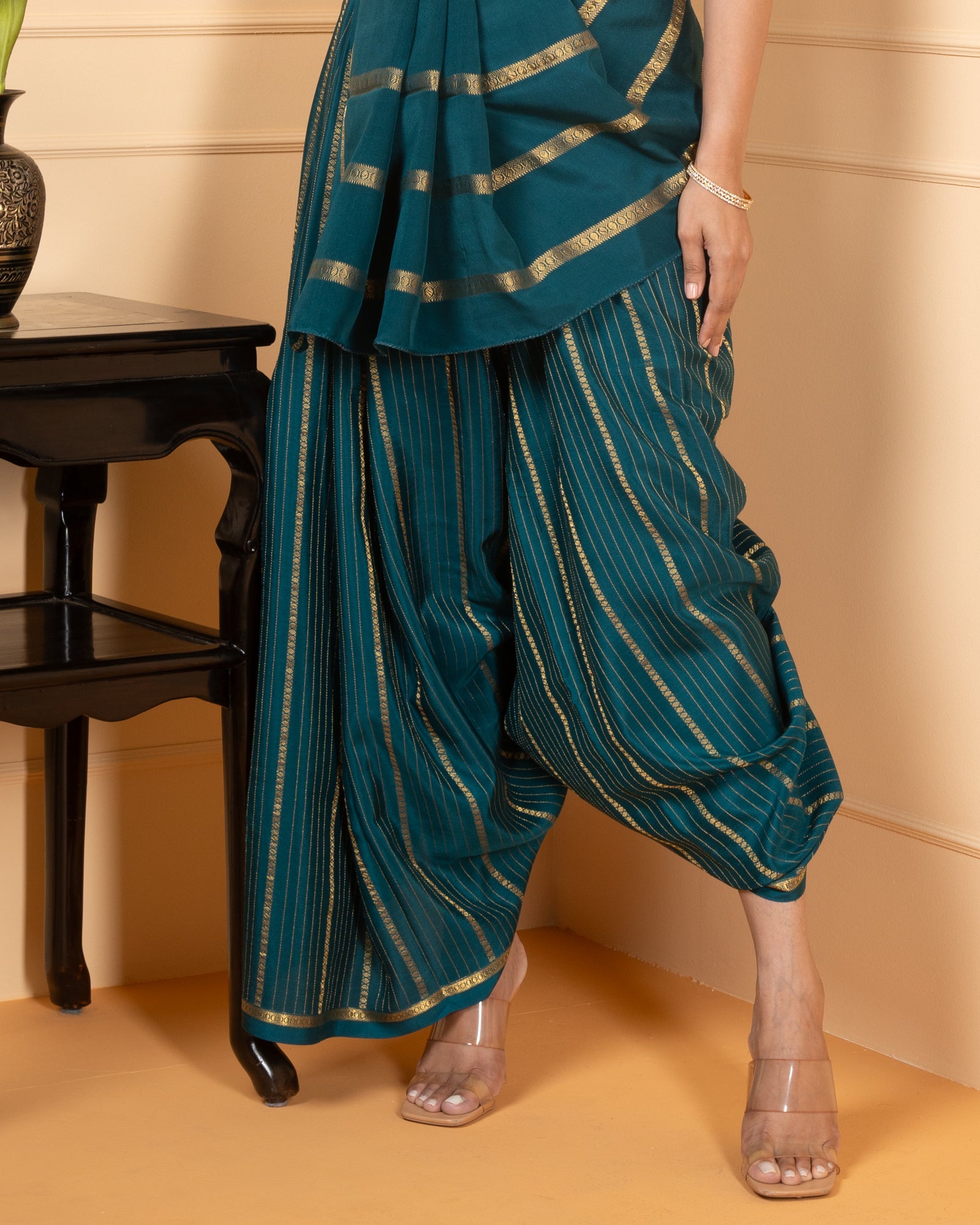 Blue Pure Zari Mysore Silk Saree