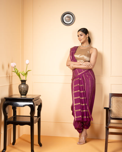 Purple Mysore Silk Saree
