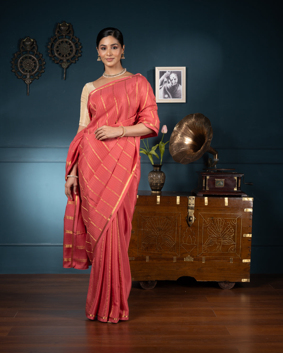 Pink Mysore Silk Saree