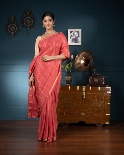Pink Mysore Silk Saree