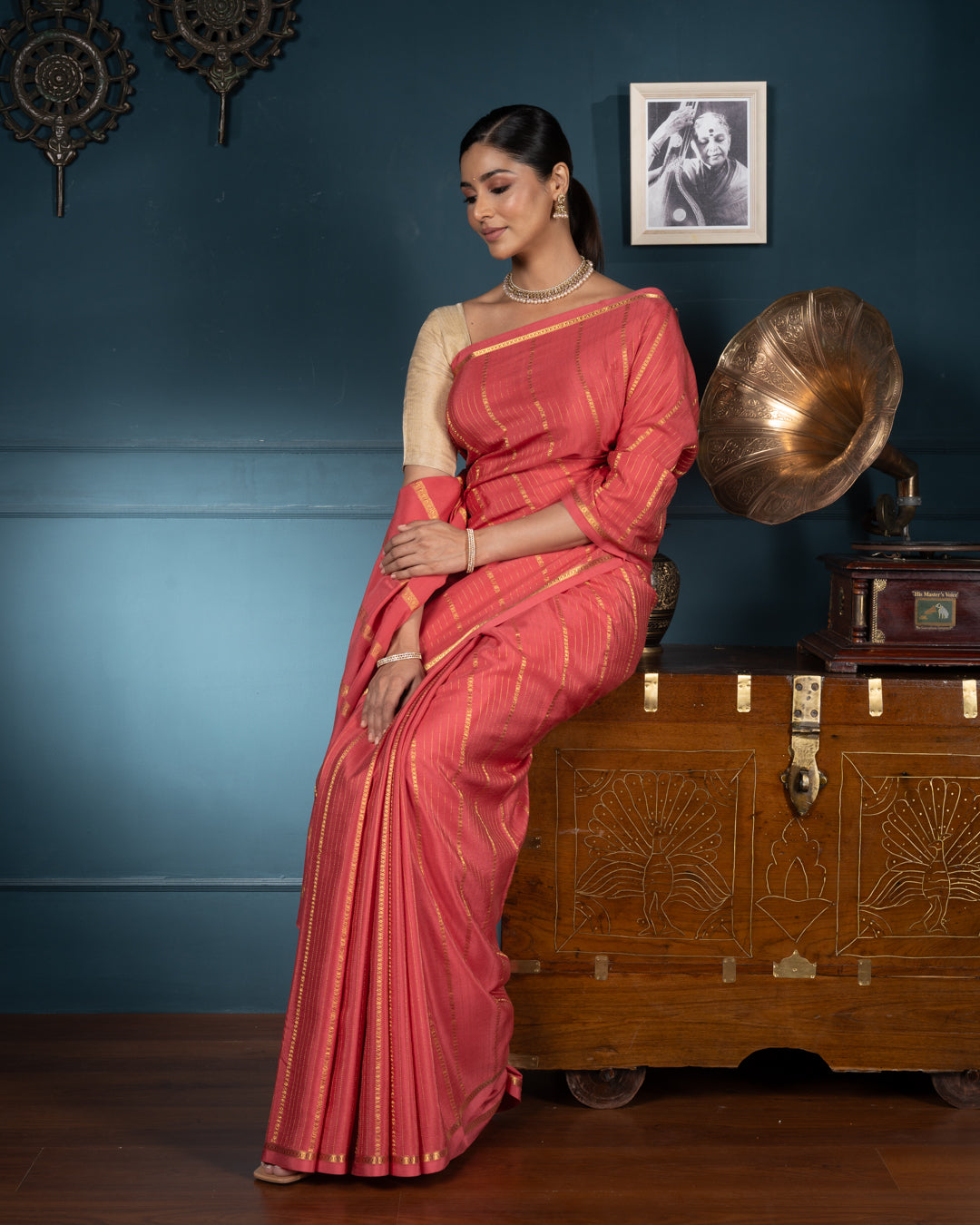 Pink Mysore Silk Saree