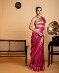 Pink Chanderi Silk Saree