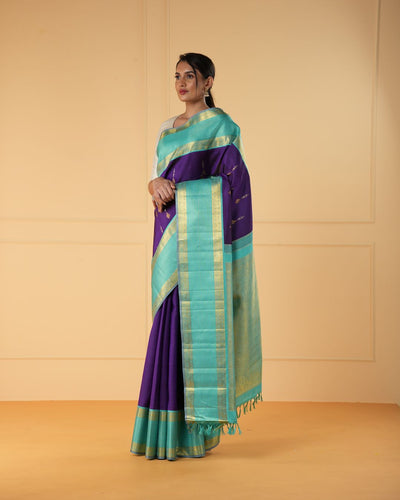 Purple Kanchivaram Silk Saree