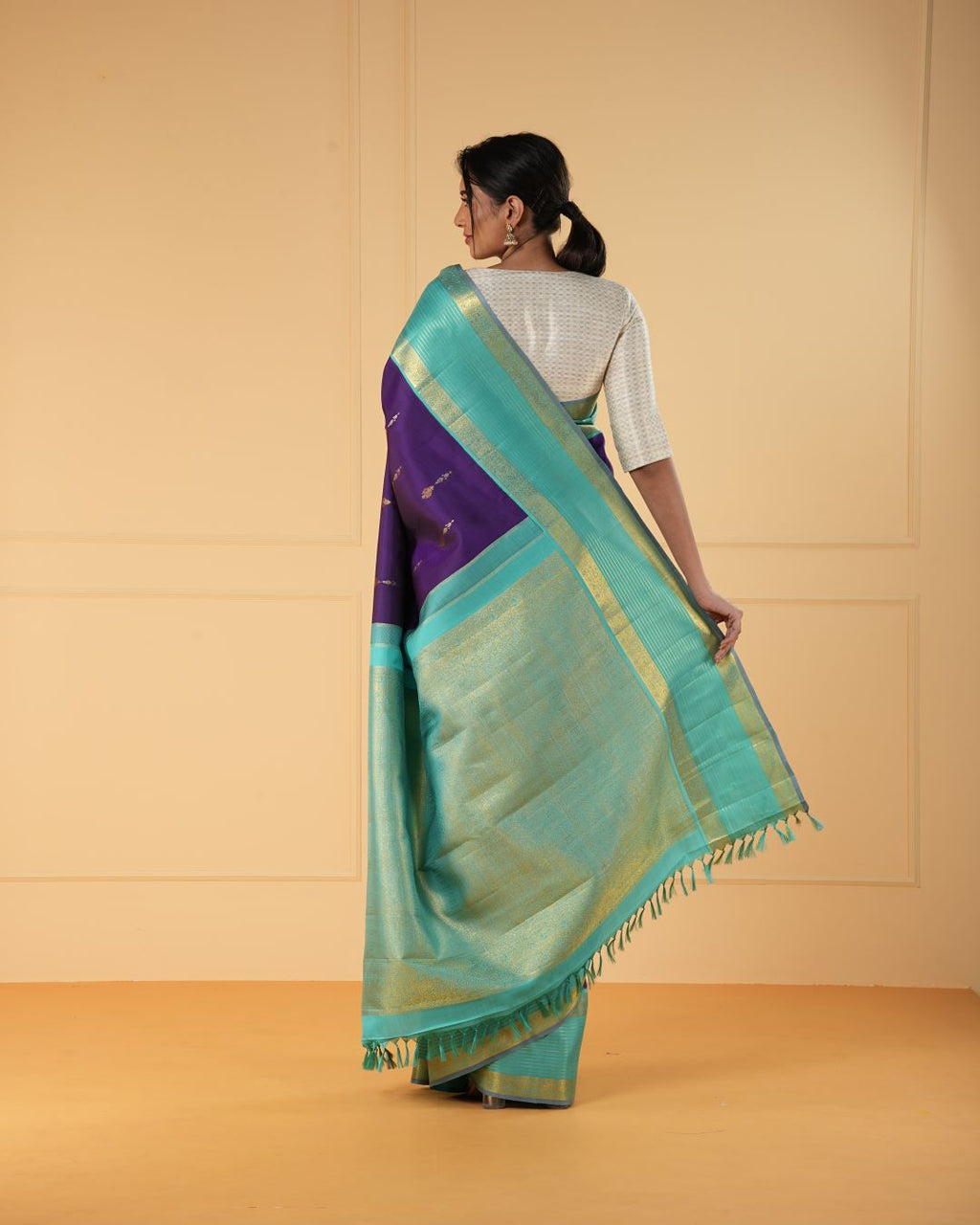 Purple Kanchivaram Silk Saree