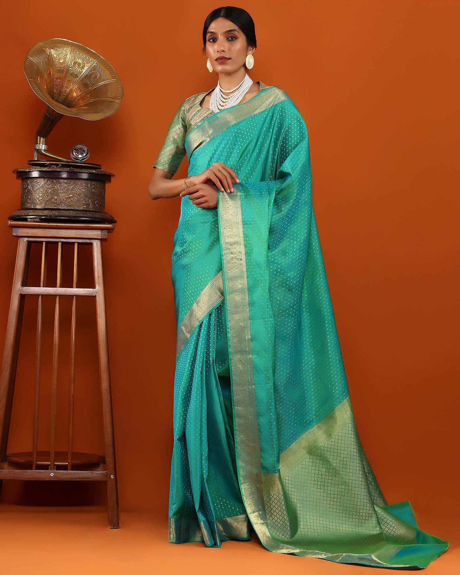 Blue Kanchivaram Silk Saree