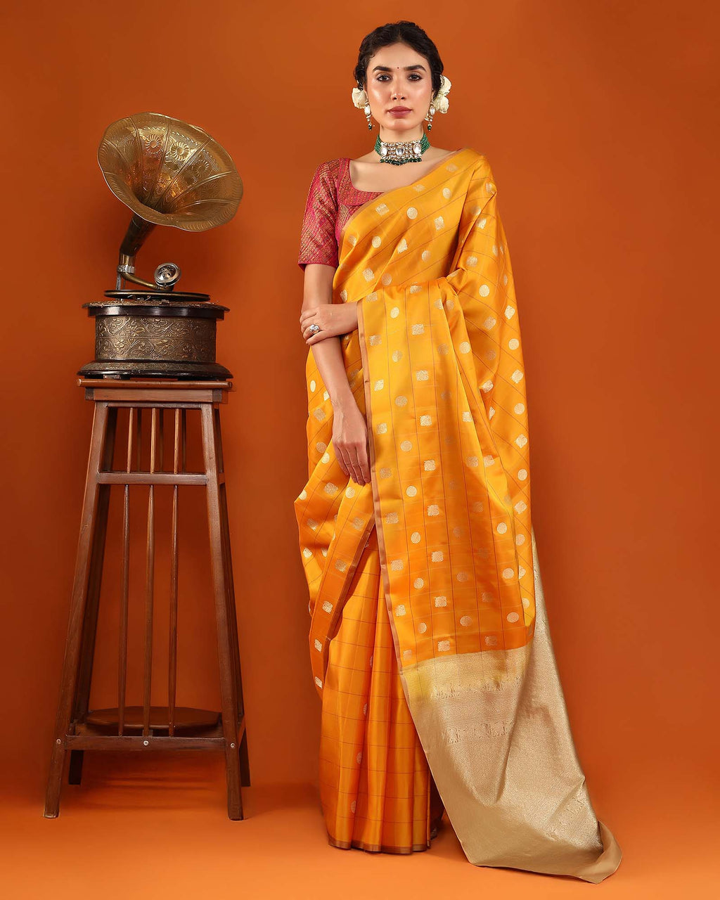 Yellow Kanchivaram Silk