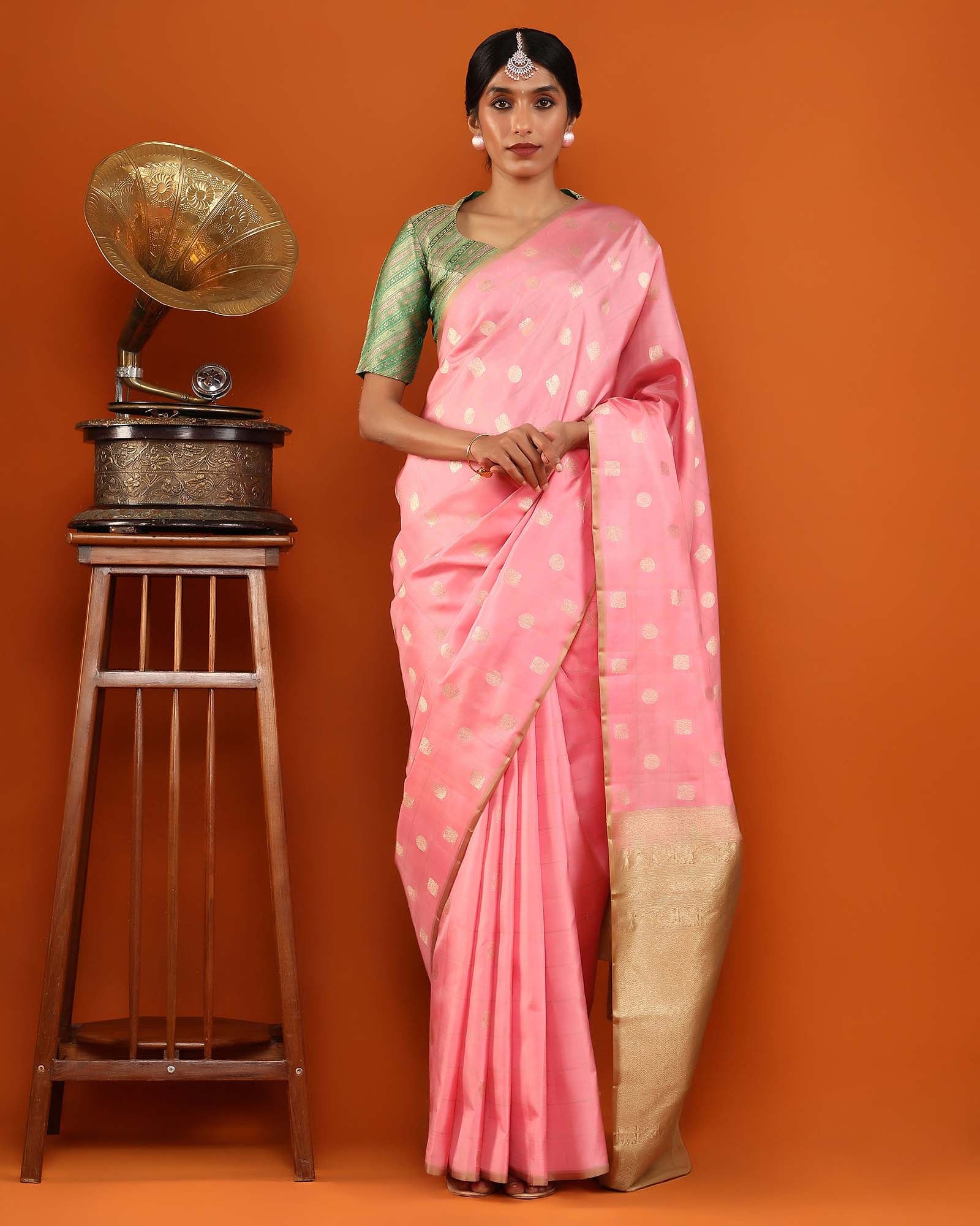 Pink Kanchivaram Silk Saree
