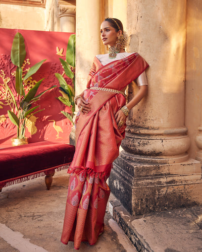 Maroon Kanchivaram Silk Saree