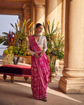 Pink Banarasi Silk Saree