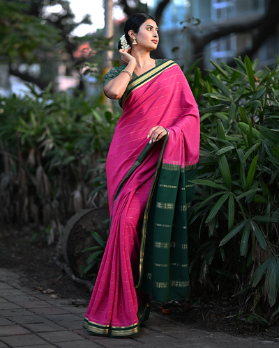 Pink Mysore Silk Saree