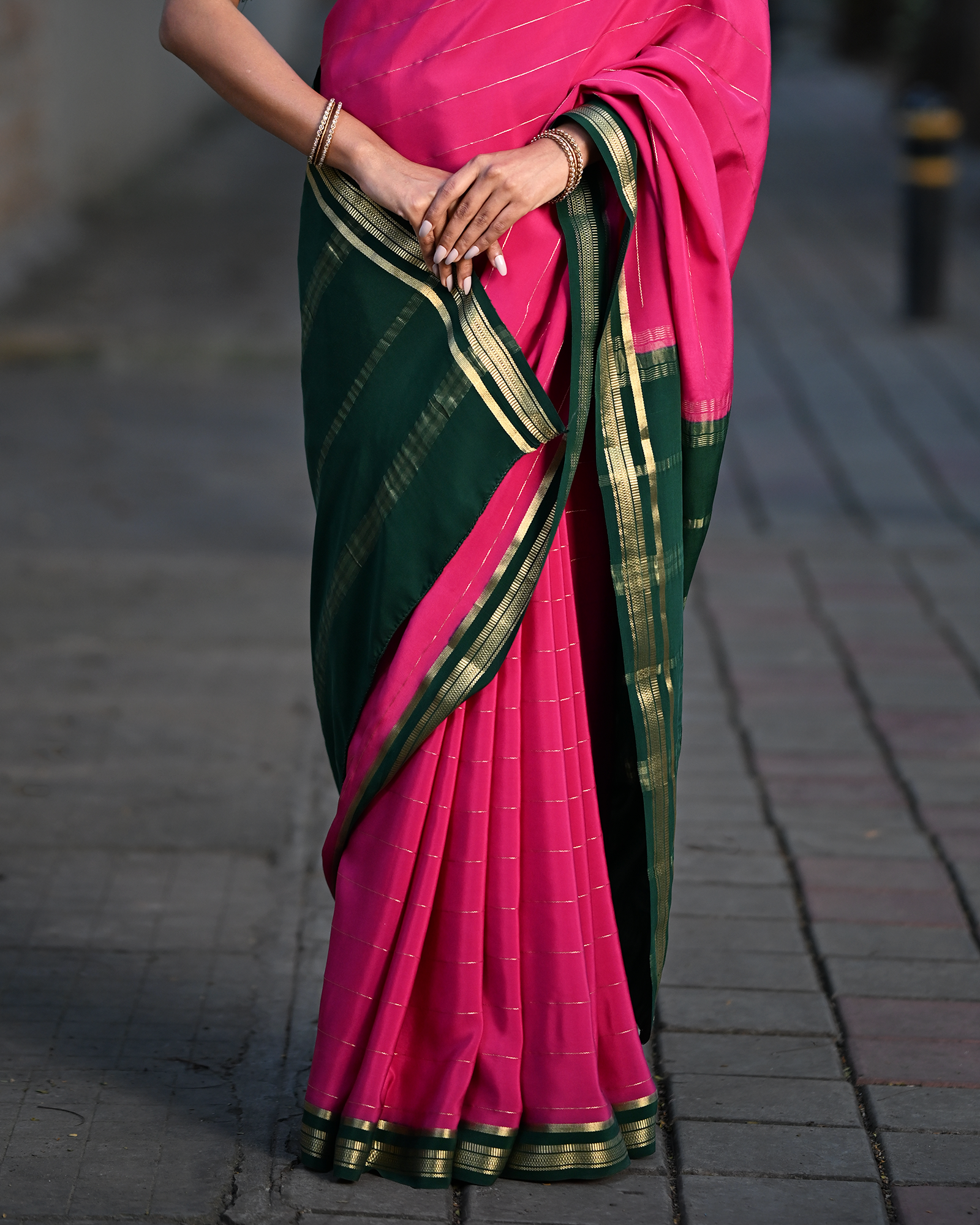 Pink Mysore Silk Saree