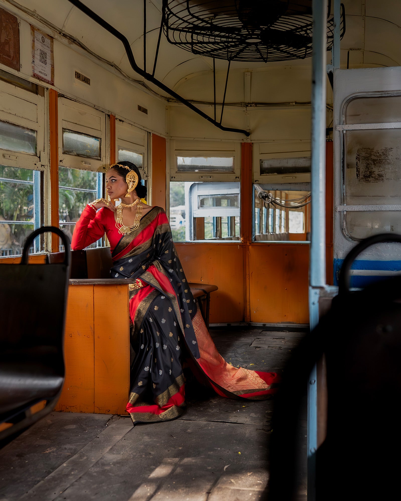 Black Kanchivaram Twill Silk Saree