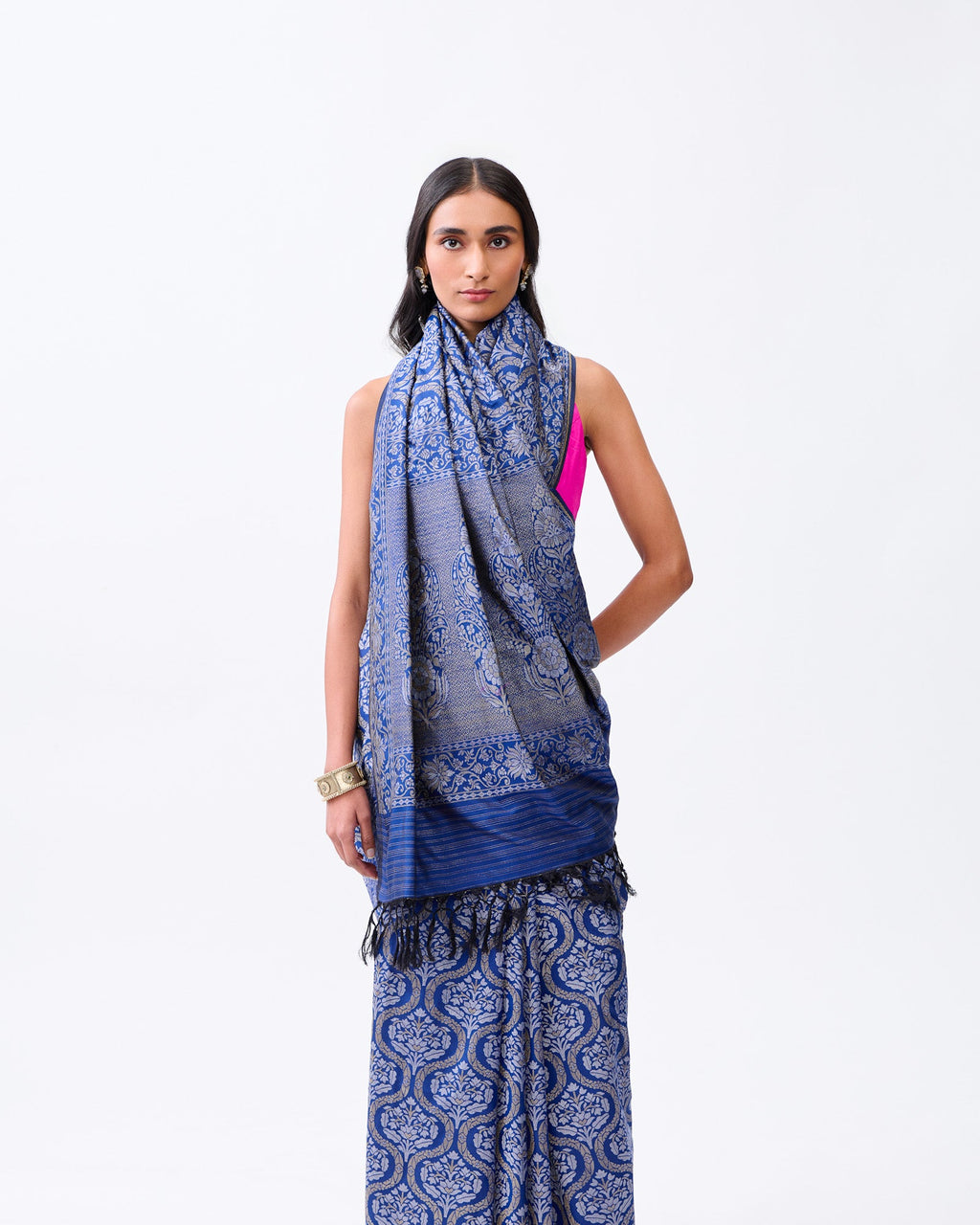 Blue Banarasi Silk Saree