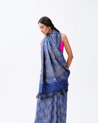 Blue Banarasi Silk Saree