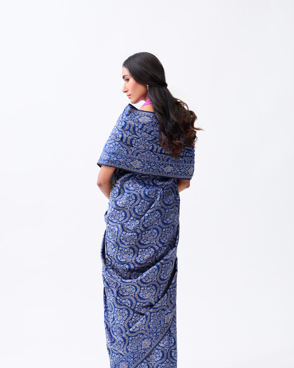 Blue Banarasi Silk Saree