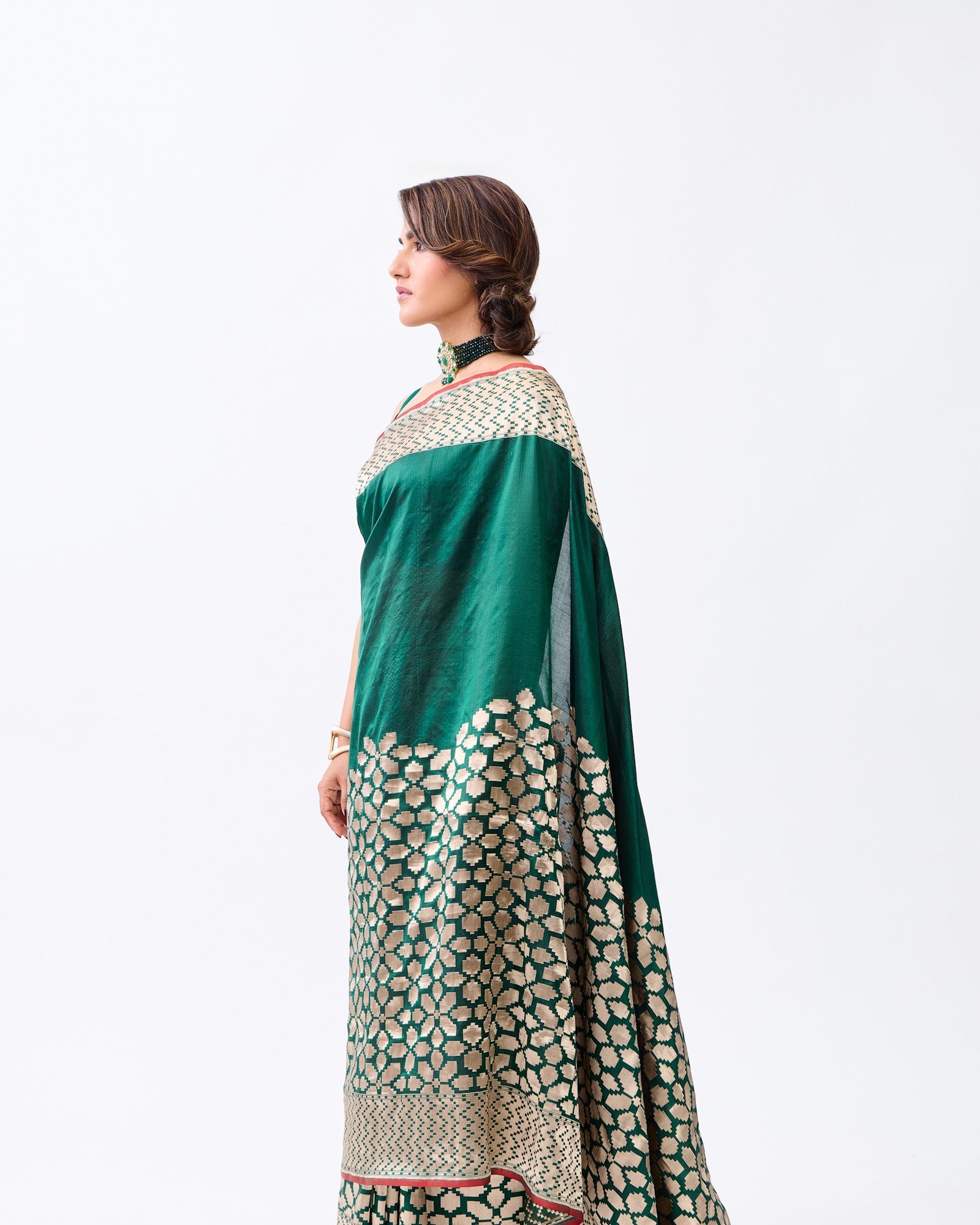 Green Banarasi Silk Saree