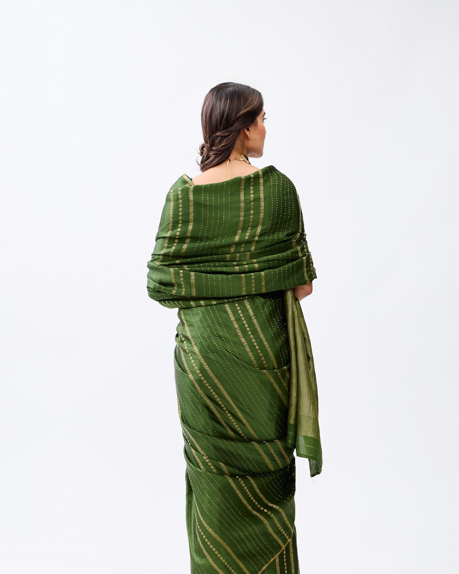 Green Mysore Crepe Silk Saree