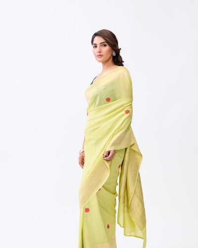 Green Banarasi Georgette Saree
