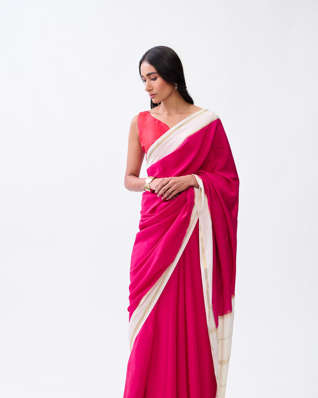 Red Mysore Silk Saree