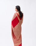 Red Mysore Crepe Silk Saree