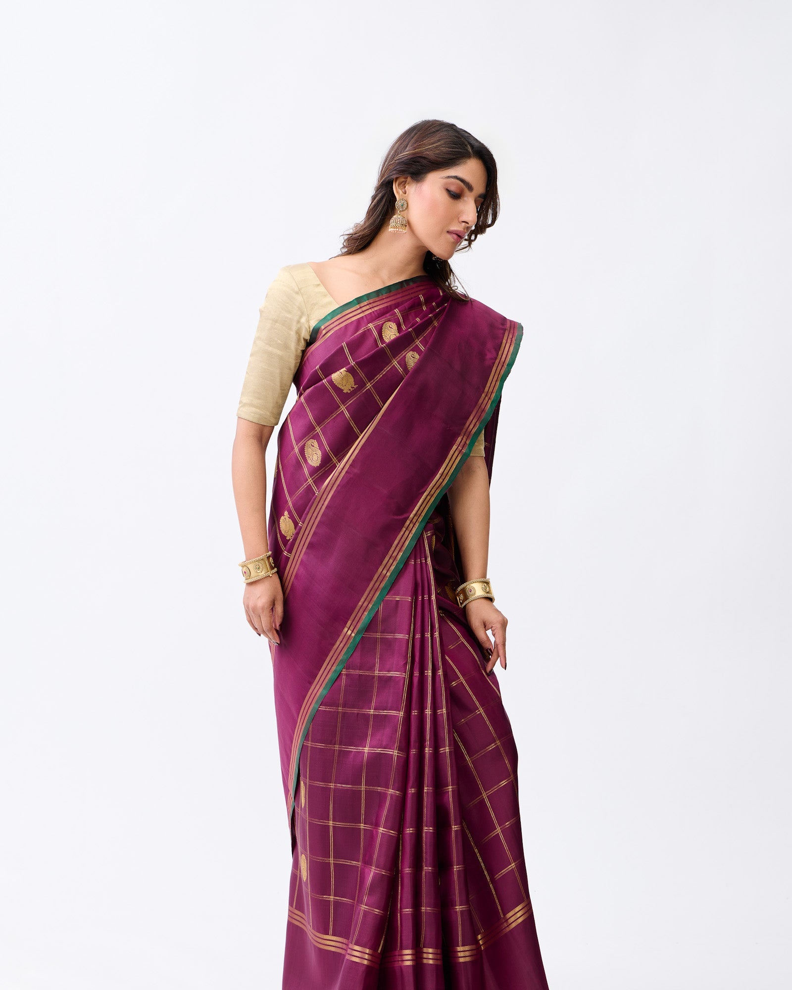 Maroon Kanchivaram Silk Saree