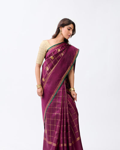 Maroon Kanchivaram Silk Saree