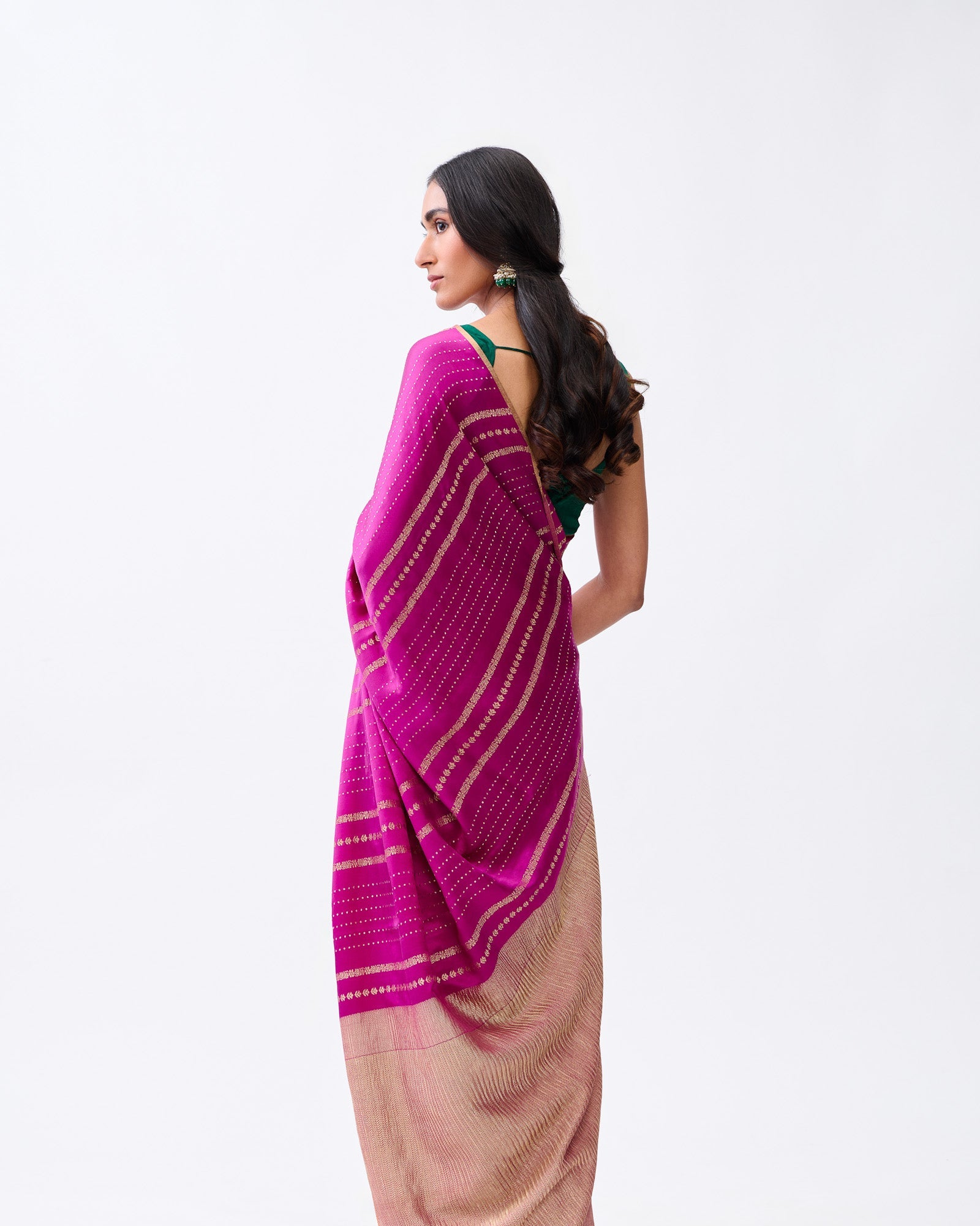 Magenta Mysore Crepe Silk Saree