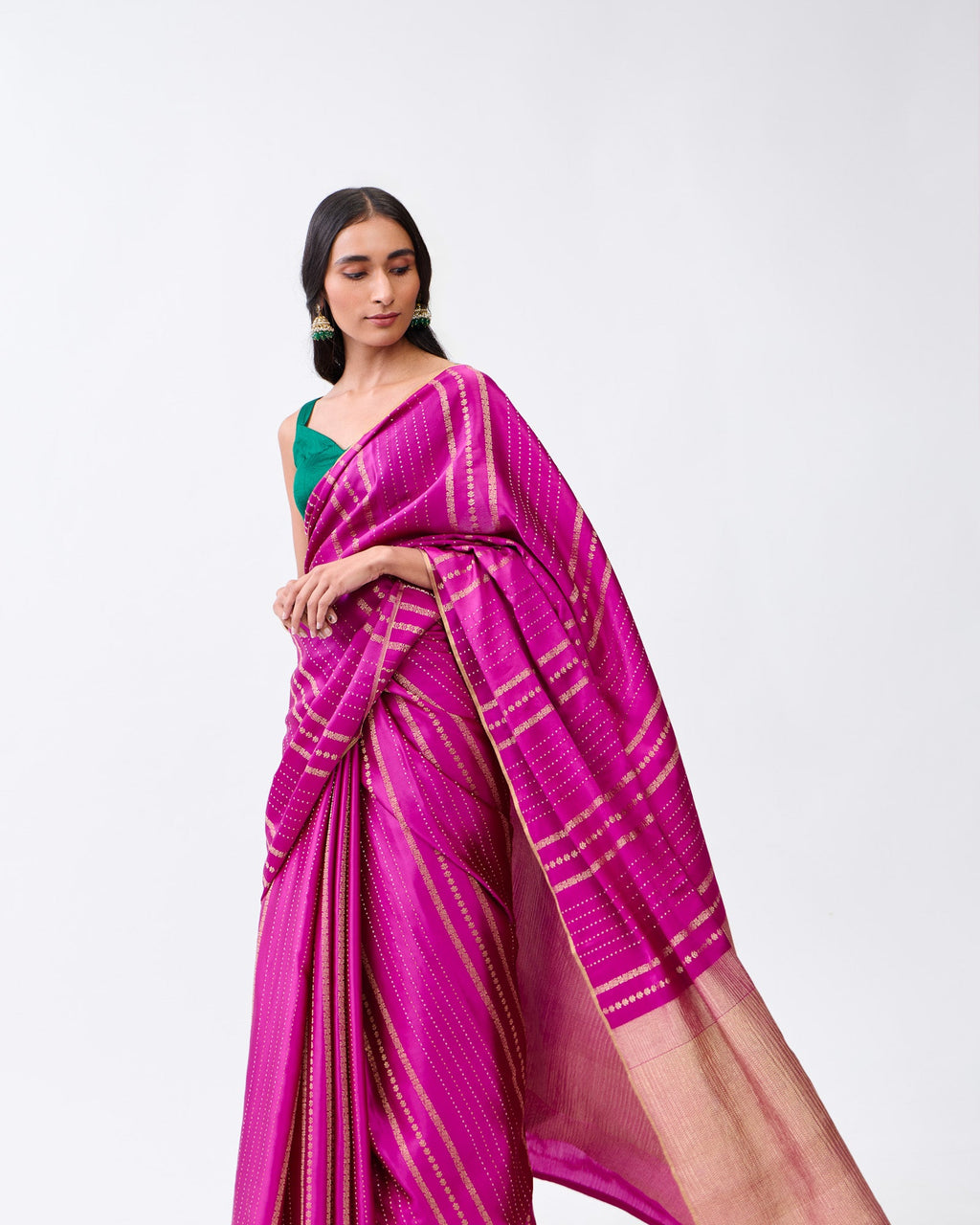 Magenta Mysore Crepe Silk Saree