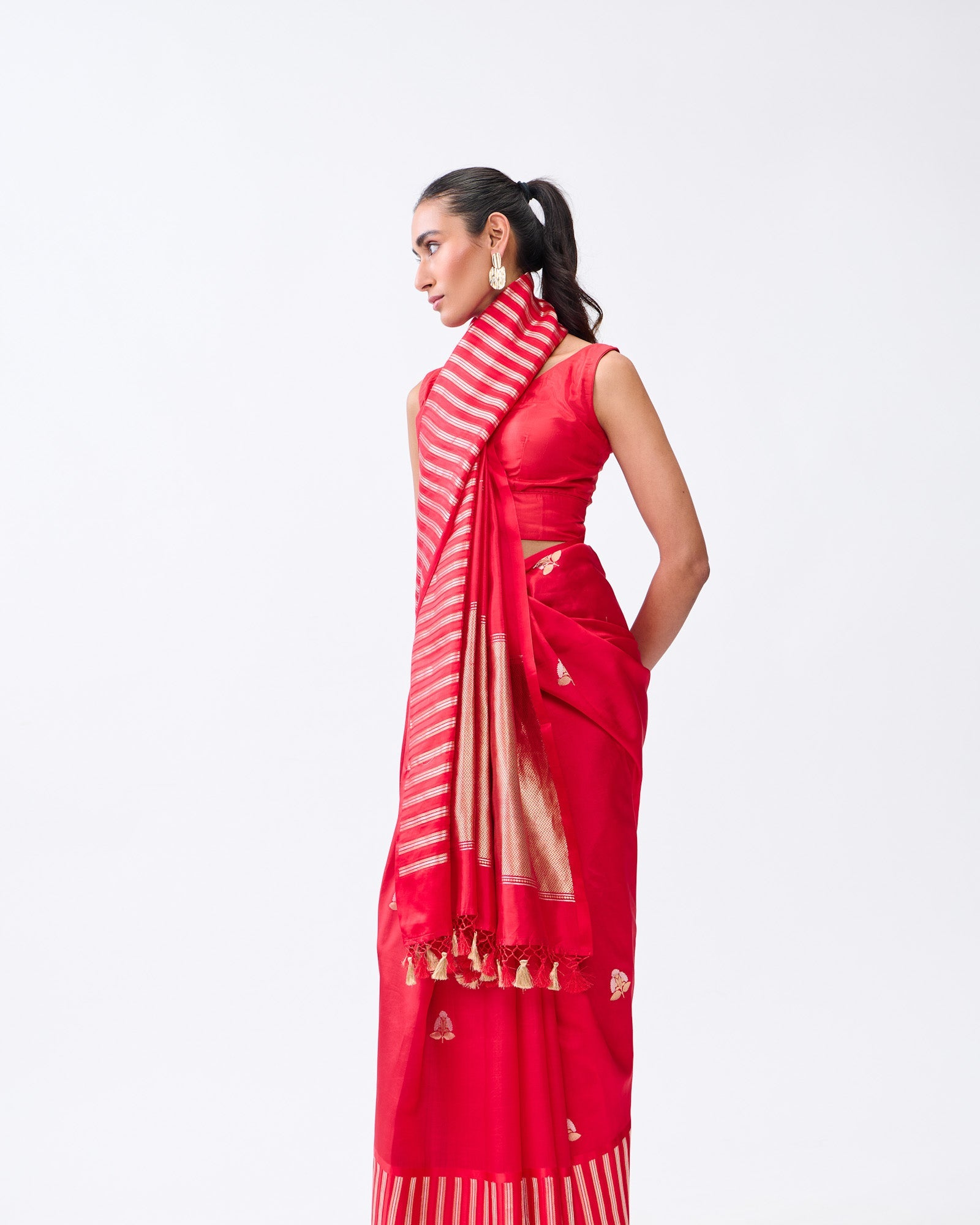 Red Banarasi Poona Silk Saree
