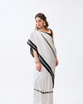 Grey Banarasi Satin Silk Saree