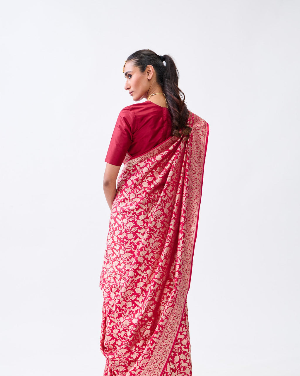 Red Banarasi Silk Saree