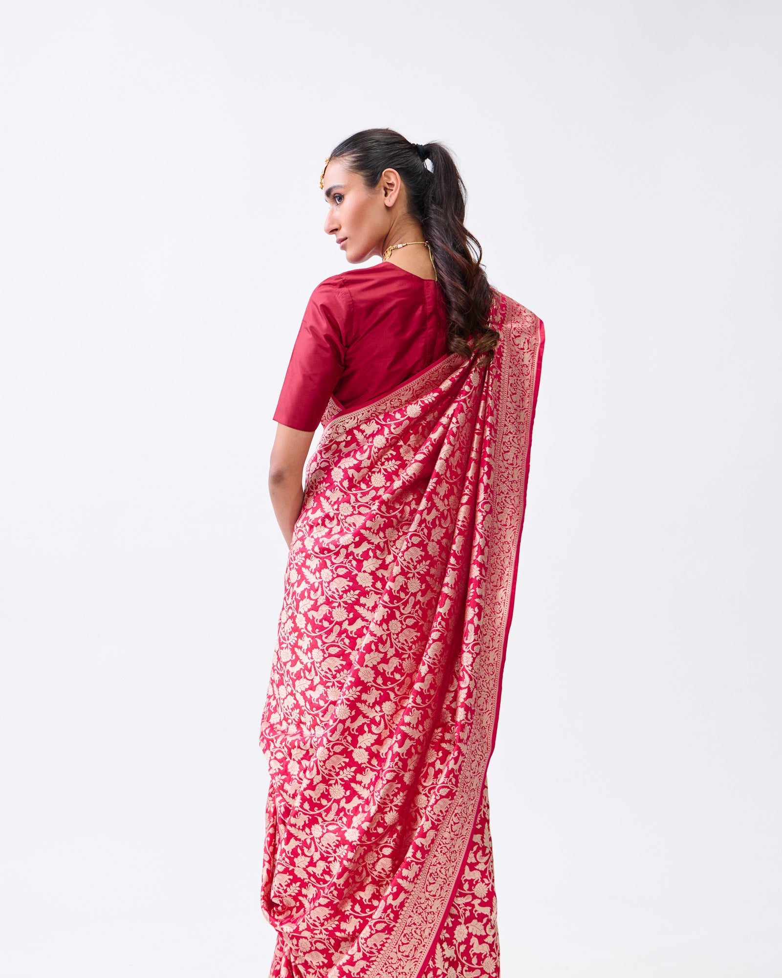 Red Banarasi Silk Saree