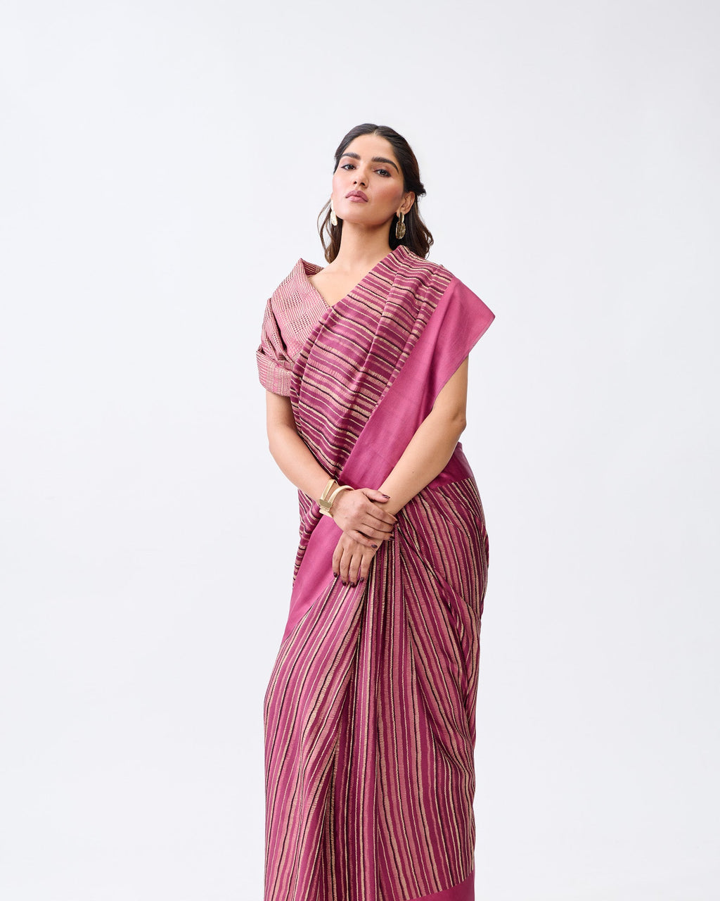 Pink Mysore Crepe Silk Saree