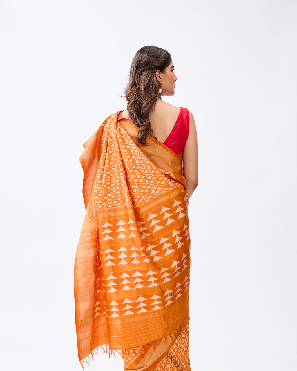 Orange Patola Silk Saree