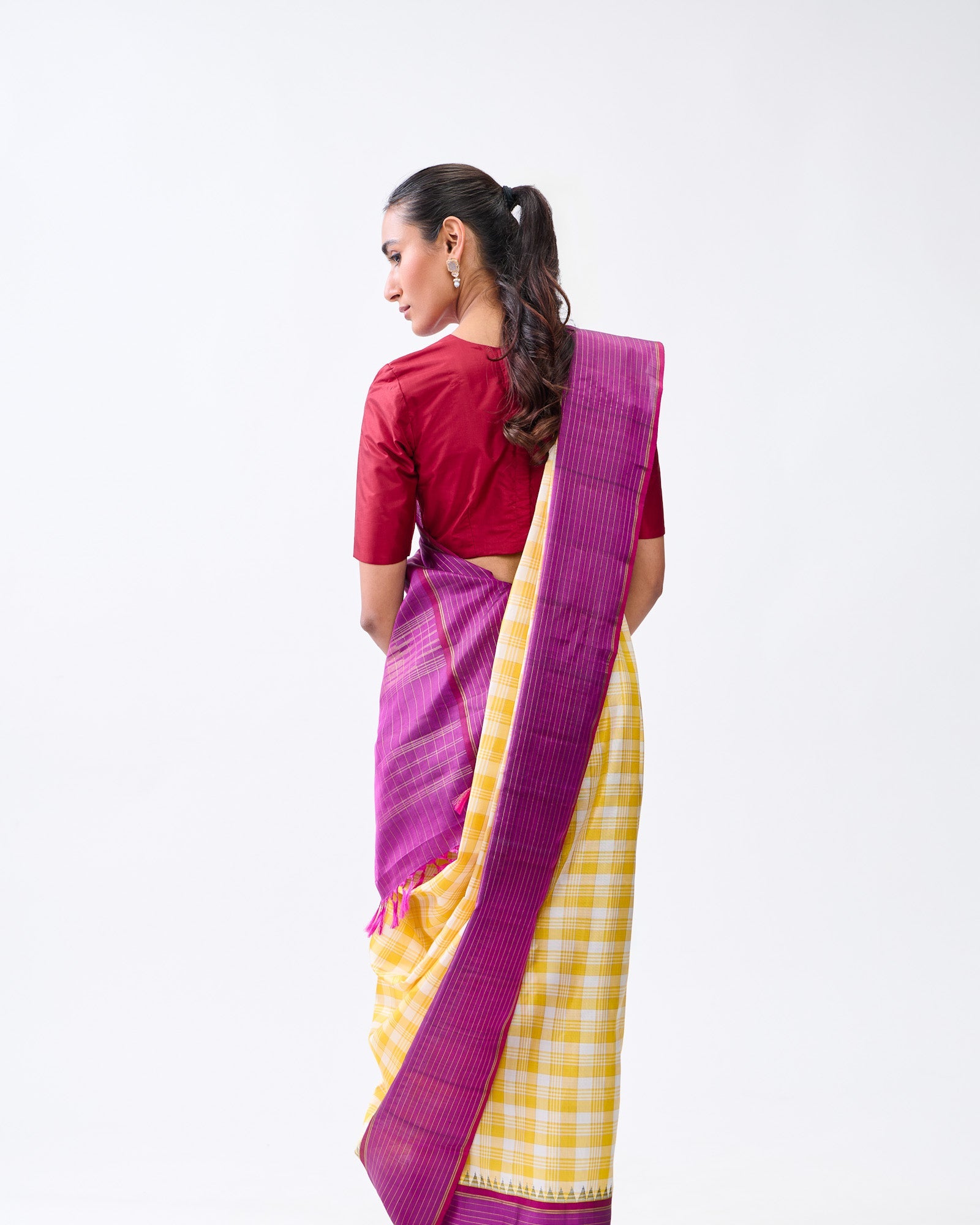 Yellow & Cream Kanchivaram Silk Saree
