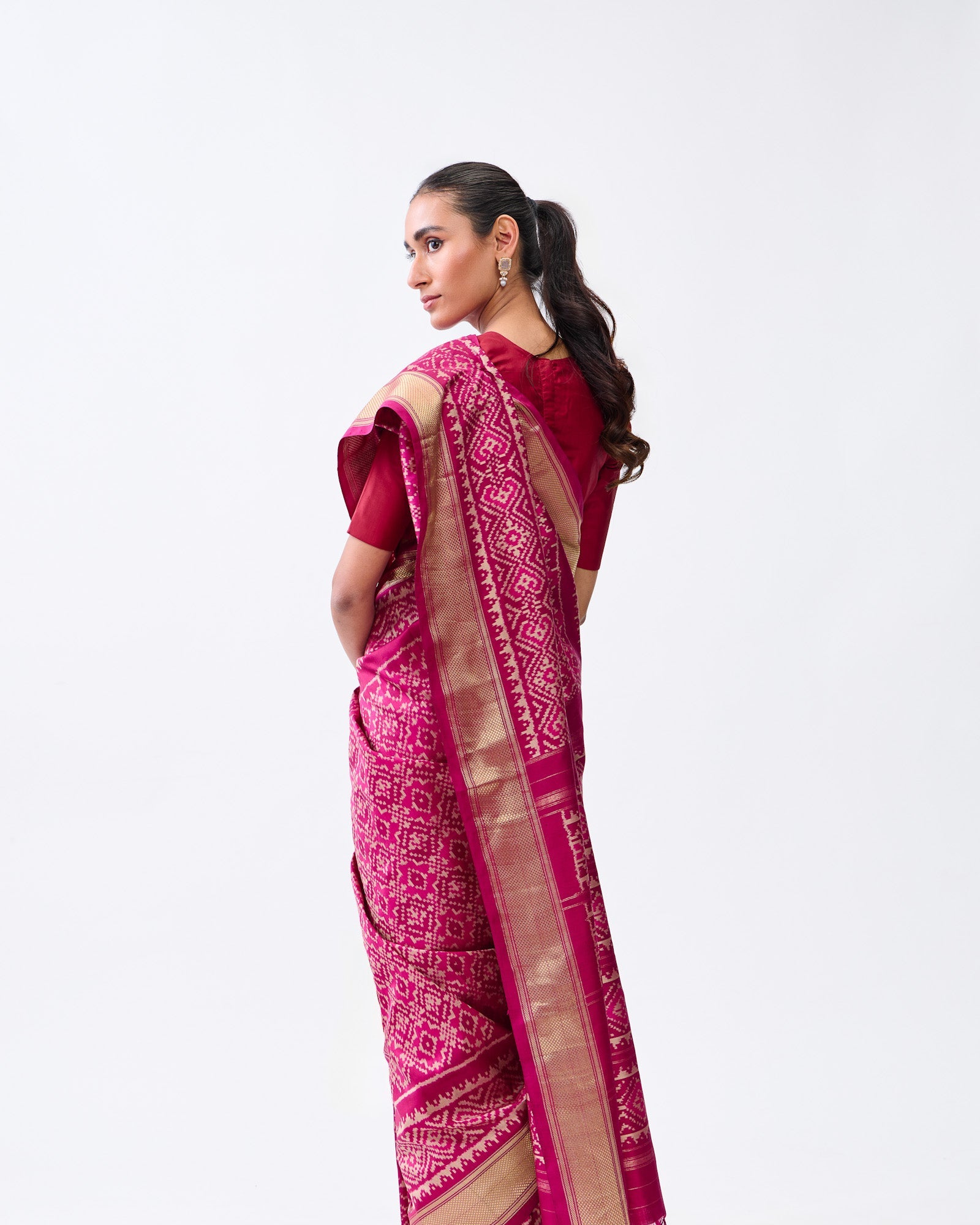 Purple Patola Silk Saree