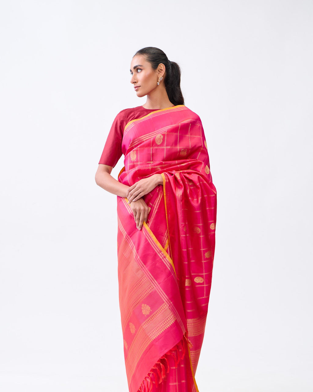 Pink Kanchivaram Silk Saree