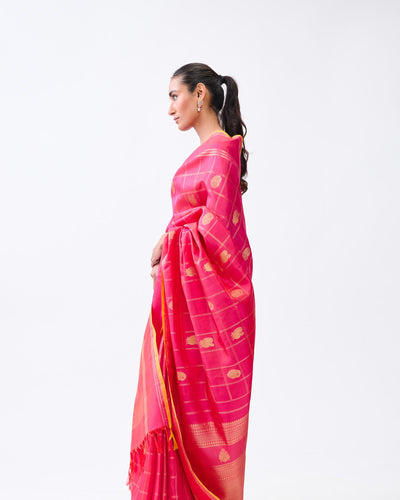 Pink Kanchivaram Silk Saree