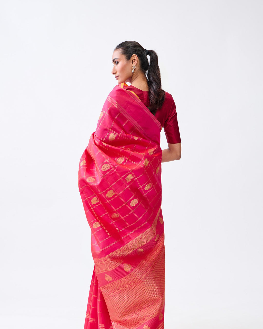 Pink Kanchivaram Silk Saree